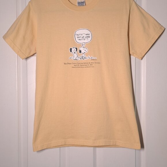 Snoopy "Mutts": Charles M. Schulz Museum USED Shirt (DISCOLORING, M, Y2K, 2006) - Picture 7 of 9